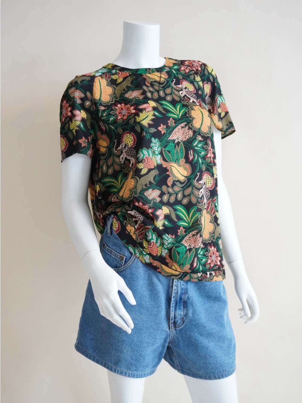 Scotch & Soda Black Multicolour Jungle Print Blouse - Size L